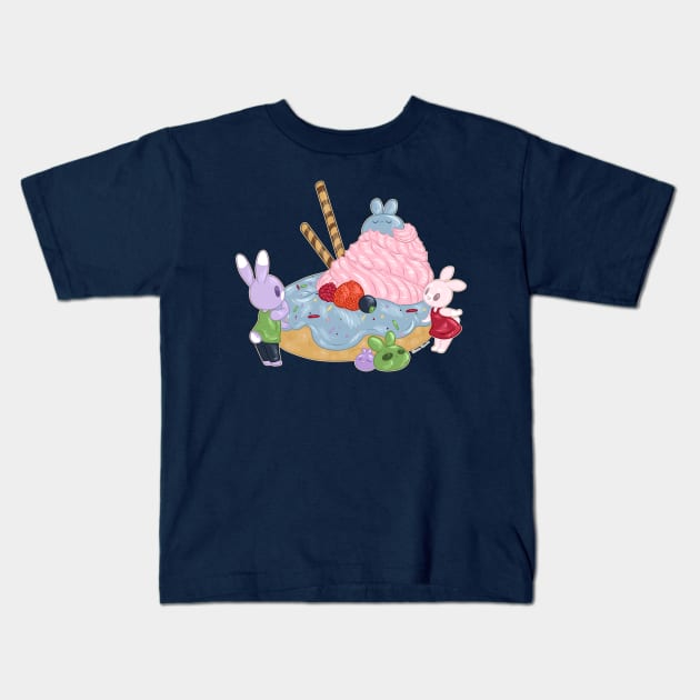 Bunny Delight Kids T-Shirt by SierraAshura